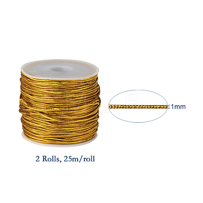 2 Rolls PVC Tubular Synthetic Rubber Cord RCOR-YW0001-02B-1