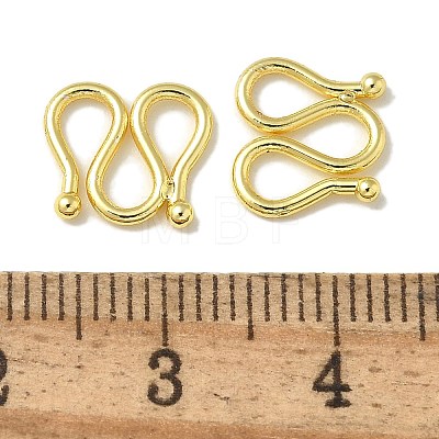 Brass S-Hook Clasps KK-Q019-08B-G-1