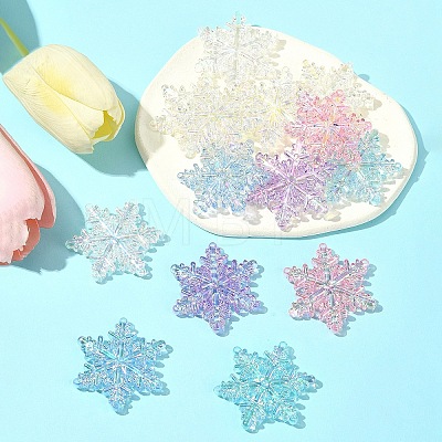 14Pcs 5 Colors AB Color Transparent Acrylic Chandelier Component Links TACR-FS0001-55-1