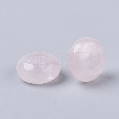 Natural Rose Quartz European Beads G-Q503-18-1