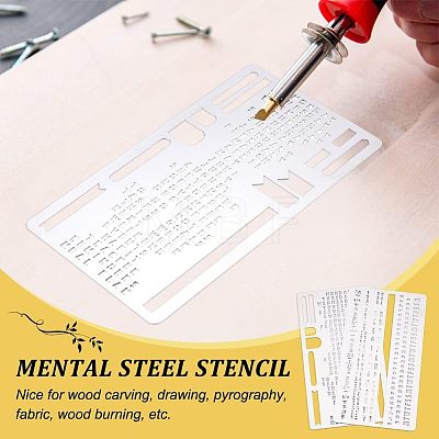 Fingerinspire 2Pcs 2 Style Custom 304 Stainless Steel Cutting Dies Stencils DIY-FG0001-94-1