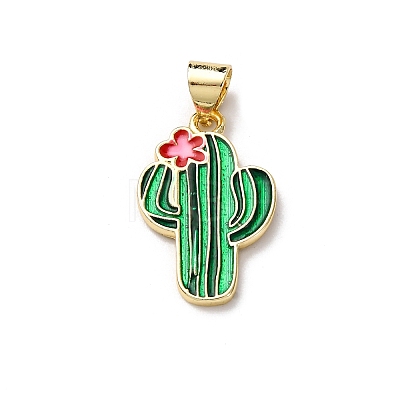 Brass Enamel Pendants FIND-I054-01B-G-1