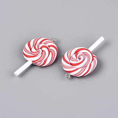 Handmade Polymer Clay Pendants CLAY-N013-30B-01-1