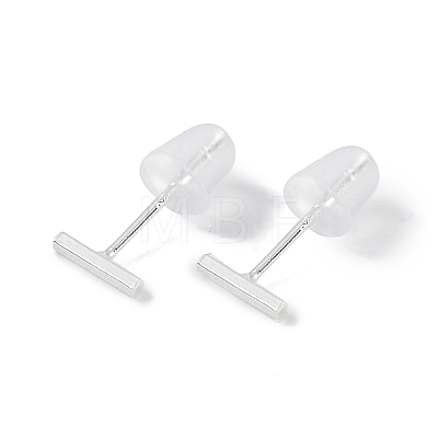 999 Sterling Silver Stud Earrings for Women EJEW-S215-30S-05-1