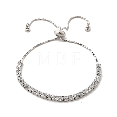 Adjustable Brass Micro Pave Cubic Zirconia Bracelets BJEW-G588-01P-1
