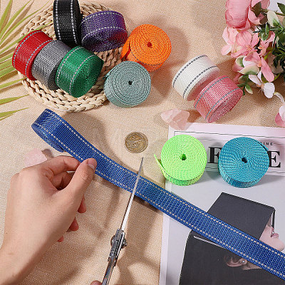 22 Yards 11 Colors Fibre Imitation Nylon Reflect Light Ribbon OCOR-GL0001-35-1