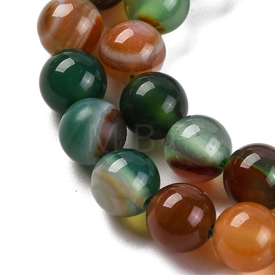 Natural Striped Agate/Banded Agate Beads Strands G-Z060-A01-A22-1