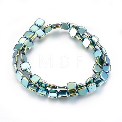 Electroplated Non-magnetic Synthetic Hematite Beads Strands G-P392-A-1