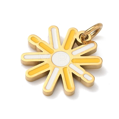 304 Stainless Steel Enamel Pendants STAS-Z189-11G-02-1