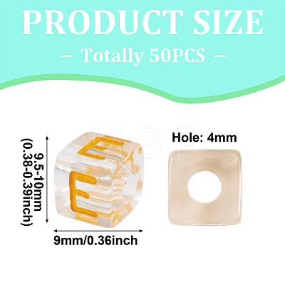 50Pcs Acrylic European Beads MACR-TADJ0001-13E-1
