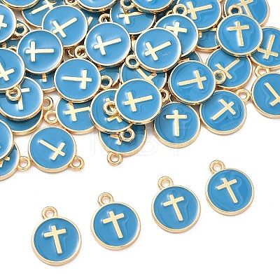 60Pcs Alloy Enamel Pendants ENAM-YW0008-02I-1