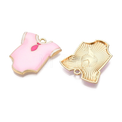 Rack Plating Alloy Enamel Pendants ENAM-N056-391B-01KCG-1