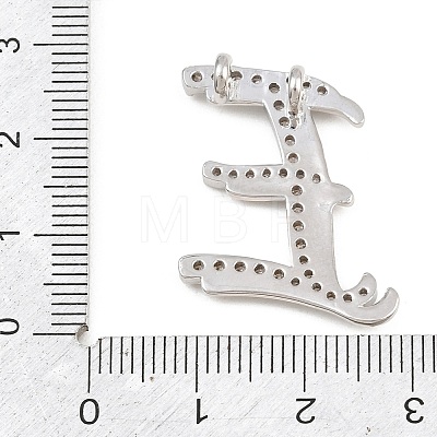 Brass Micro Pave Clear Cubic Zirconia Pendants CU-CBA8481-01P-E-1