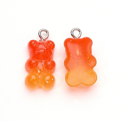 Gradient Color Opaque Resin Pendants RESI-R433-02H-1