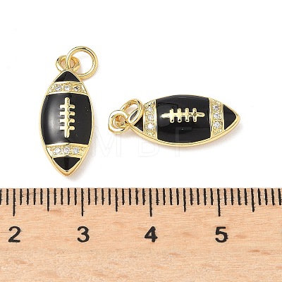 Brass Micro Pave Cubic Zirconia Pendants KK-Q068-58G-01-1