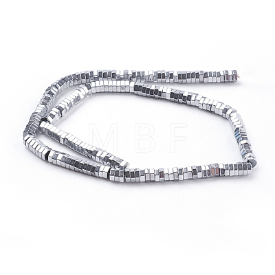 Electroplated Non-magnetic Synthetic Hematite Bead Strand X-G-E431-02B-1