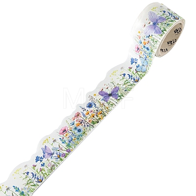 Flower Butterfly Paper Adhesive Tape Rolls PW-WG42821-06-1