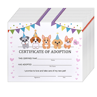 Paper Animal Adoption Card AJEW-WH0485-14-1