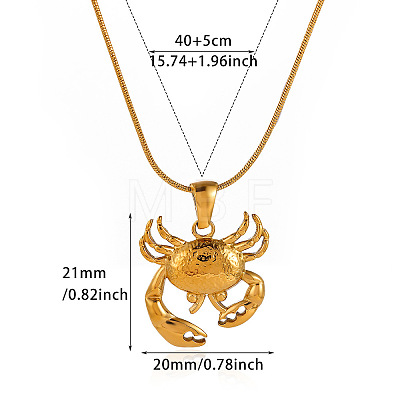 Summer Beach 304 Stainless Steel Pendant Necklaces WG63A68-01-1