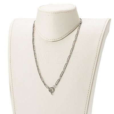 304 Stainless Steel Figaro Chain Necklace NJEW-JN03567-01-1