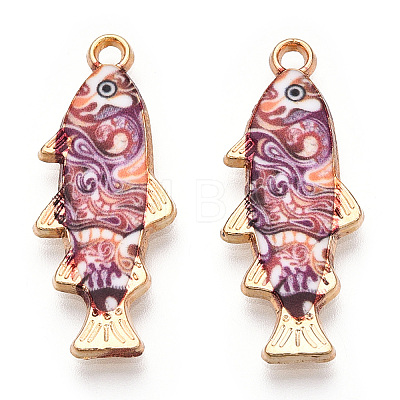 Alloy Enamel Pendants FIND-C037-16G-05-1-1