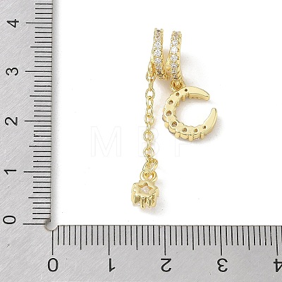 Brass Micro Pave Clear Cubic Zirconia Pendants CU-CBA9FFD-02G-1