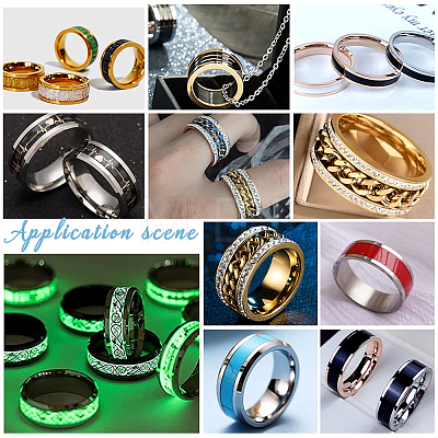 Unicraftale 24Pcs 4 Size 201 Stainless Steel Grooved Finger Ring Settings STAS-UN0048-53-1