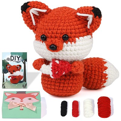 DIY Fox Crochet Kits for Beginners WG12841-01-1