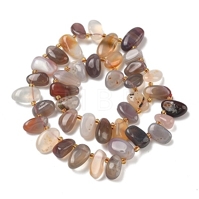Natural Botswana Agate Beads Strands G-P604-A06-01-1