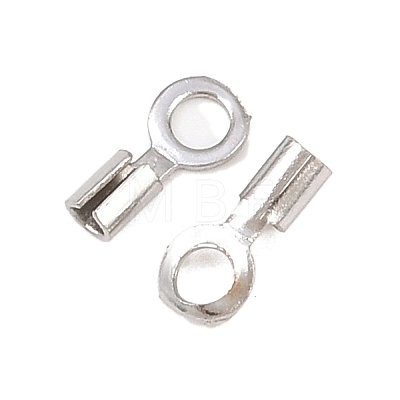 304 Stainless Steel Fold Over Crimp Cord Ends STAS-P434-05A-P-1