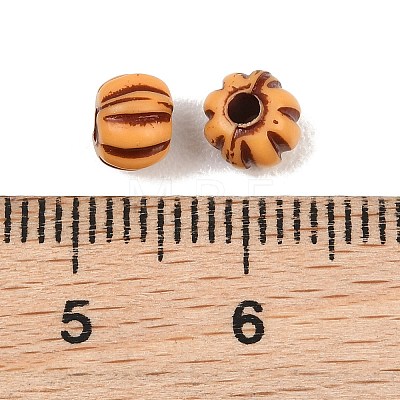 Opaque Acrylic Imitation Wood Beads AC-CBAB80E-01C-1