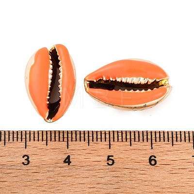 Electroplated Cowrie Shell Beads SSHEL-M023-05E-1