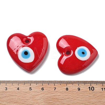 Handmade Evil Eye Lampwork Pendants LAMP-F035-11B-1