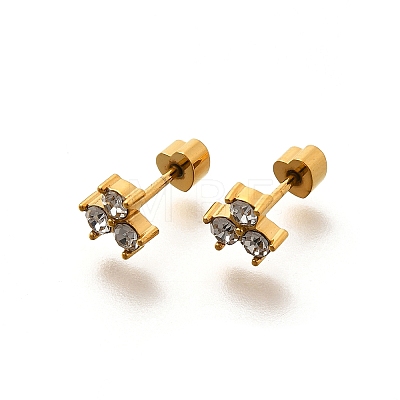 Ion Plating(IP) 304 Stainless Steel Stud Earrings EJEW-A118-12G-02-1