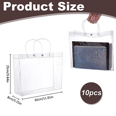PVC Storage Tote Bags with Snap Button ABAG-WH0023-87-1