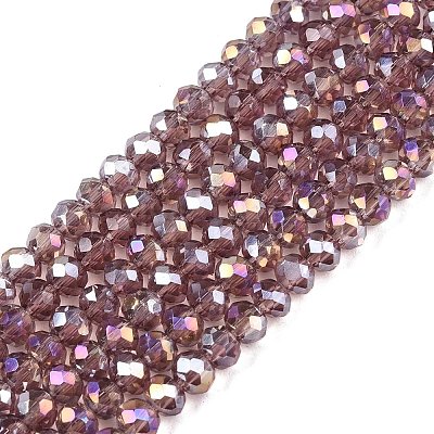 Electroplate Glass Beads Strands EGLA-A044-T2mm-B07-1