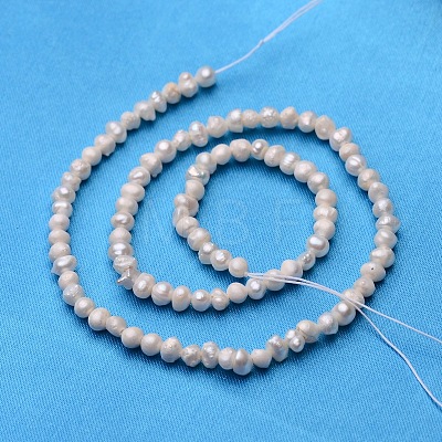 Potato Natural Cultured Freshwater Pearl Beads Strands PEAR-E007-3-4mm-01-1