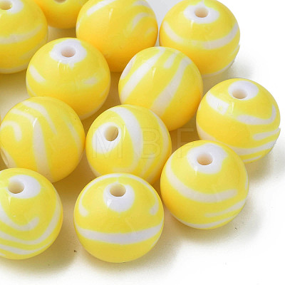 Opaque Striped Acrylic Beads MACR-S373-27B-06-1