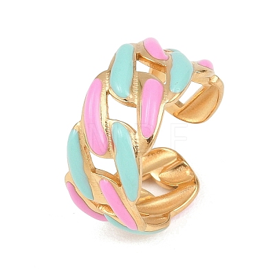 304 Stainless Steel Cuff Open Rings for Women LS-RJEW-I113-02G-01-1