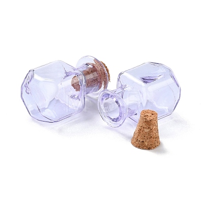 Square Glass Cork Bottles Ornament GLAA-D002-04E-1