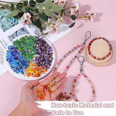 2 Bags Imitation Artificial Crystal Glass Beads GLAA-SZ0001-95B-04-1