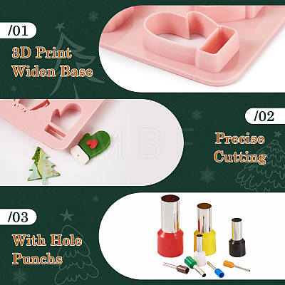  Christmas Theme ABS Plastic Plasticine Tools CELT-TA0001-01-1