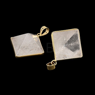 Natural Quartz Crystal Pendants G-H359-03G-01-1