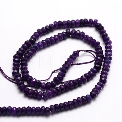 Dyed Natural Malaysia Jade Rondelle Beads Strands G-E316-2x4mm-22-1