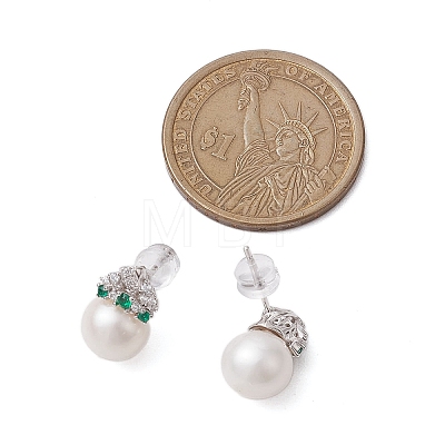 Natural Pearl Ear Studs EJEW-P286-38P-1