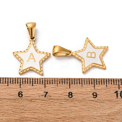 304 Stainless Steel Enamel Pendants STAS-I353-04G-1