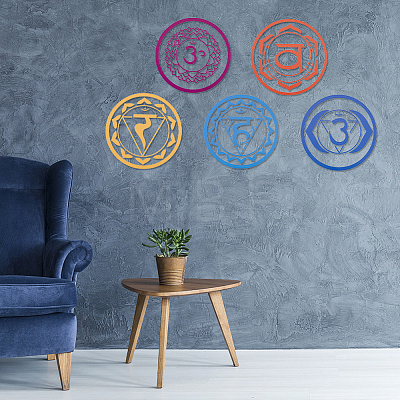 Mandala PVC Self-Adhesive Wall Stickers DIY-WH0399-57-1