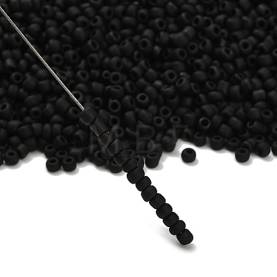 Frosted Opaque 12/0 Glass Seed Beads SEED-R029-2mm-A07-1