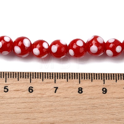 Handmade Lampwork Beads LAMP-D002-8mm-01A-1
