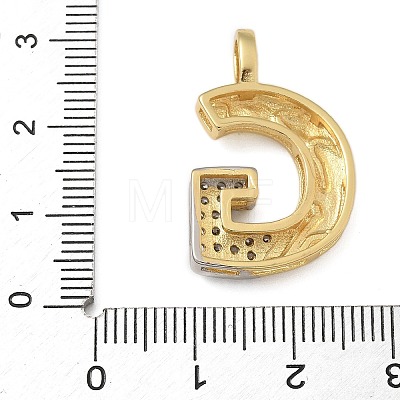 Brass Micro Pave Cubic Zirconia Pendants KK-B126-02G-G-1